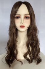 画像10: 【SALE】I型つむじ☆ロングバングナチュエアウェーブロング【根本黒mix×マロンブラウン】 (10)