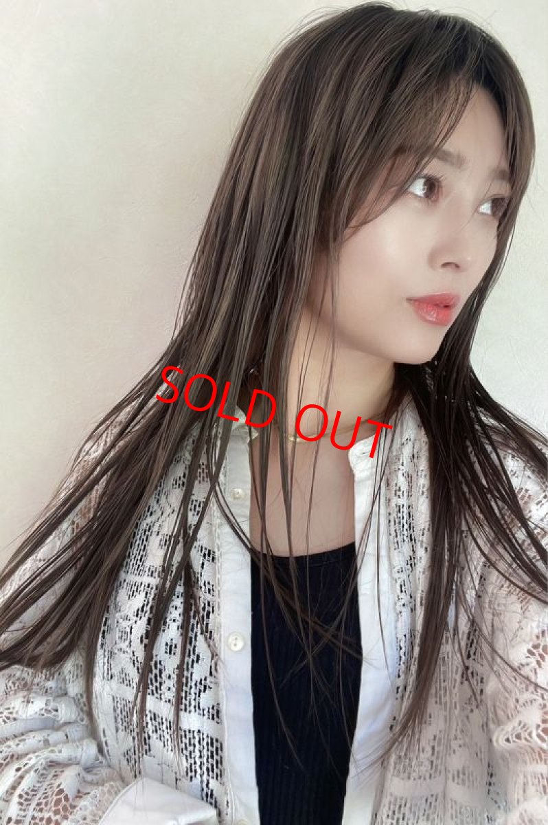 画像3: wideskinフェイスレイヤーカットロング【根元黒染め×フォギーグレージュ】  (3)