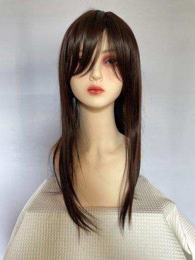 画像1: wideskinフェイスレイヤーカットロング【ロゼブラウン】 