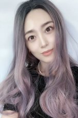 画像2: 【SALE】front lace wig☆ジェンダーレスウェーブロング【根元黒染め×ラベンダー×ピンクmix】 (2)