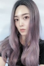 画像4: 【SALE】front lace wig☆ジェンダーレスウェーブロング【根元黒染め×ラベンダー×ピンクmix】 (4)