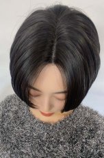 画像14: front ＆つむじlace wigセンターパートミニマムショート【ナチュラルブラック】 (14)