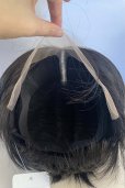 画像18: front ＆つむじlace wigセンターパートミニマムショート【ナチュラルブラック】 (18)
