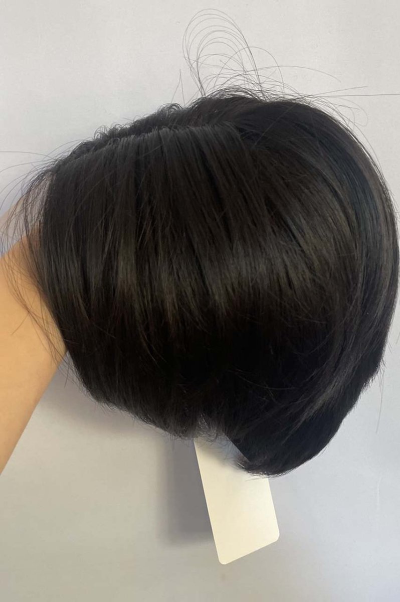 画像27: front ＆つむじlace wigセンターパートミニマムショート【ナチュラルブラック】 (27)