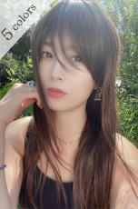 画像1: wideskinフェイスレイヤーカットロング【根元黒染め×マロンブラウン】  (1)
