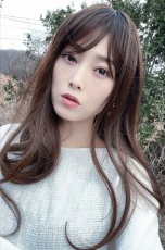 画像9: 幅広I型つむじ☆angelicワンカールセミロング【根元黒mix×マロンブラウン】 (9)