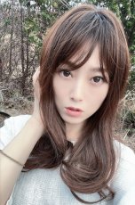 画像8: 幅広I型つむじ☆angelicワンカールセミロング【根元黒mix×マロンブラウン】 (8)