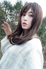 画像2: 幅広I型つむじ☆angelicワンカールセミロング【根元黒mix×マロンブラウン】 (2)