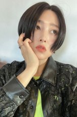 画像11: front ＆つむじlace wigセンターパートミニマムショート【ナチュラルブラック】 (11)