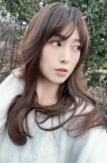 画像6: 幅広I型つむじ☆angelicワンカールセミロング【根元黒mix×マロンブラウン】 (6)