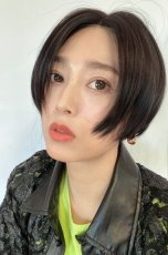 画像8: front ＆つむじlace wigセンターパートミニマムショート【ナチュラルブラック】 (8)