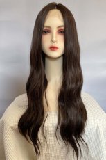 画像11: front ＆つむじlace wigニュアンスウェーブロング【ロゼブラウン】 (11)