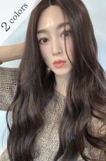 画像2: front ＆つむじlace wigニュアンスウェーブロング【ロゼブラウン】 (2)