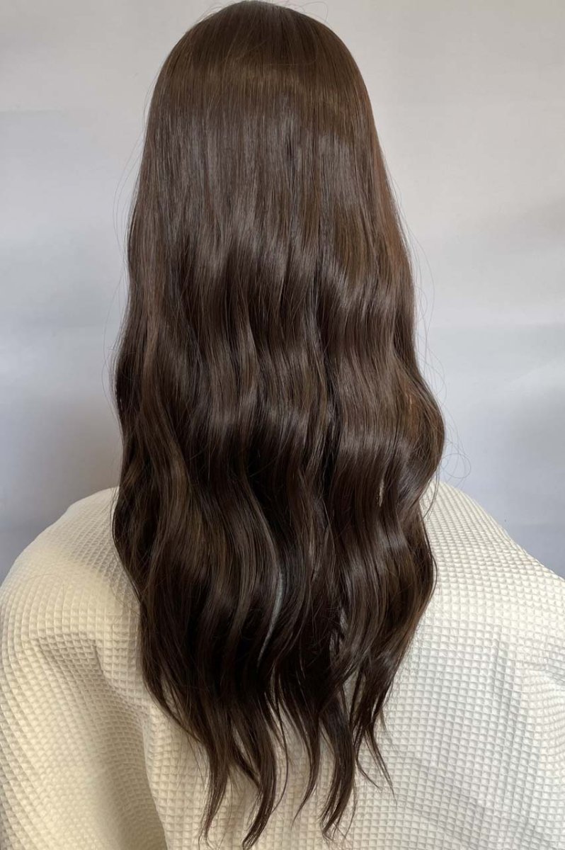 画像13: front ＆つむじlace wigニュアンスウェーブロング【ロゼブラウン】 (13)