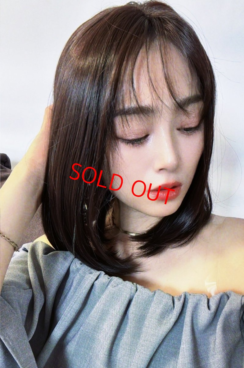 画像9: front lace wig☆エアリーバングCカールロブ【ロゼブラウン】 (9)