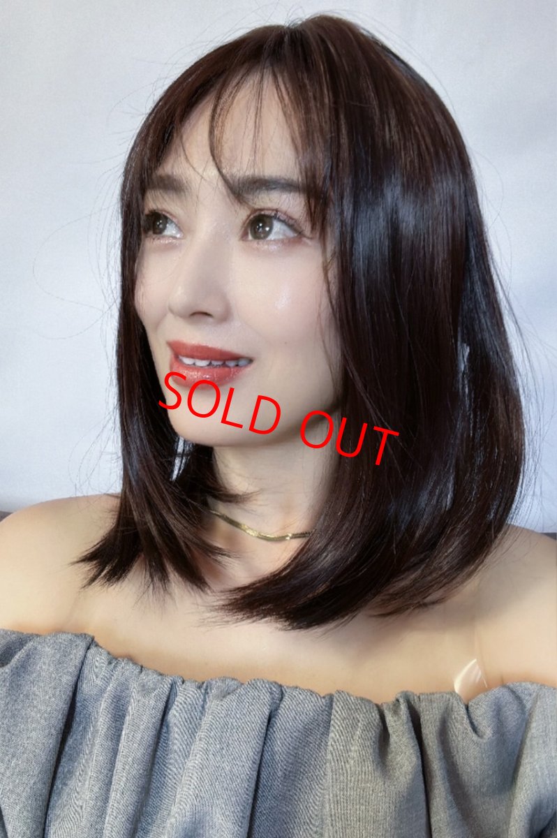 画像5: front lace wig☆エアリーバングCカールロブ【ロゼブラウン】 (5)