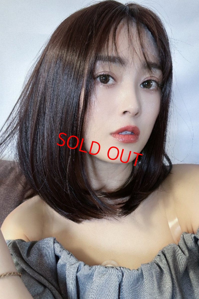 画像2: front lace wig☆エアリーバングCカールロブ【ロゼブラウン】 (2)