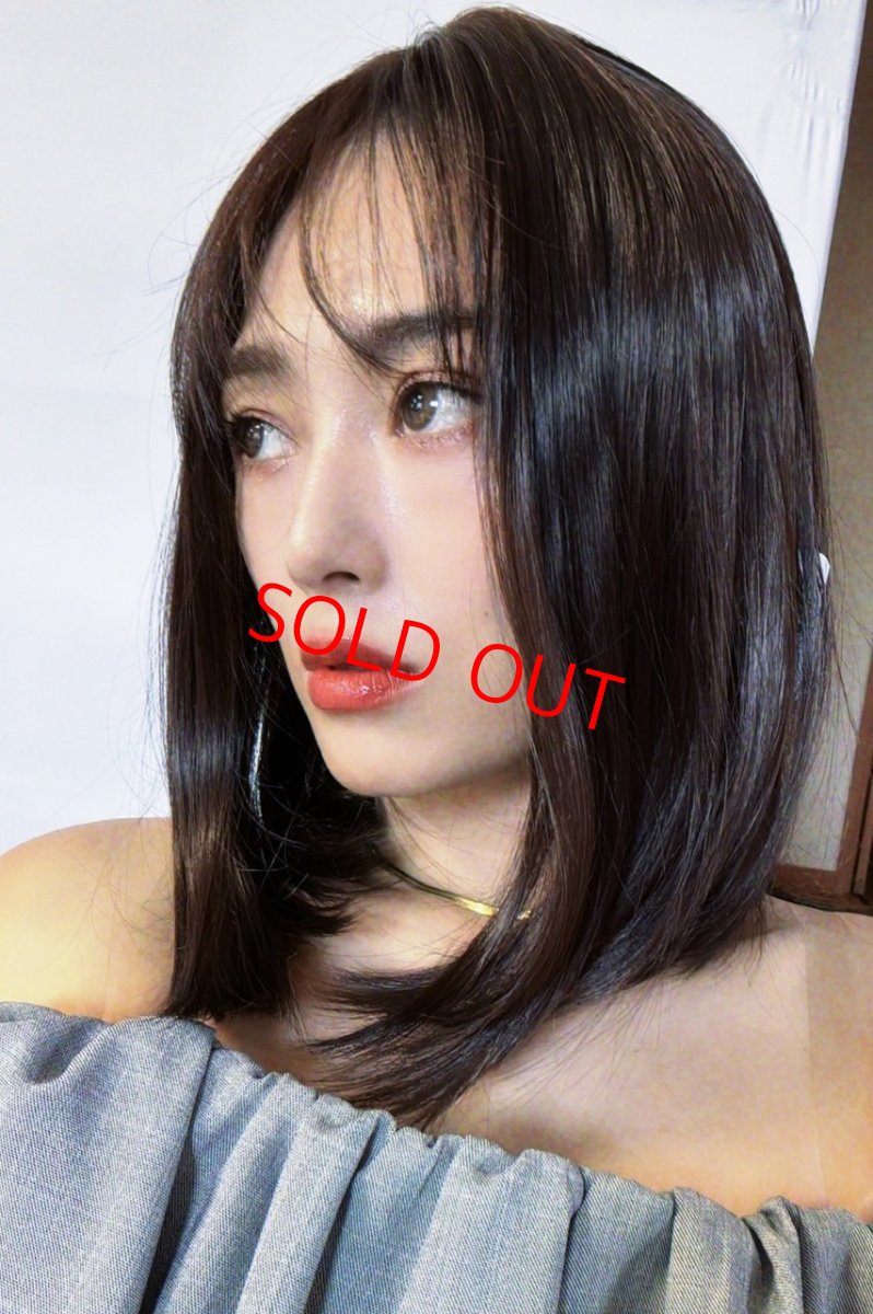 画像10: front lace wig☆エアリーバングCカールロブ【ロゼブラウン】 (10)