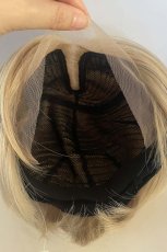 画像39: front ＆つむじlace wigセンターパートミニマムショート【ナチュラルブラック】 (39)