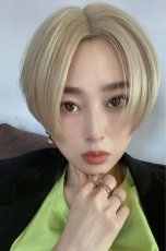 画像29: front ＆つむじlace wigセンターパートミニマムショート【ナチュラルブラック】 (29)