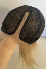 画像40: front ＆つむじlace wigセンターパートミニマムショート【ナチュラルブラック】 (40)