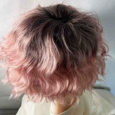 画像9: 韓国風波巻きツイスパウルフショート【pink】 (9)