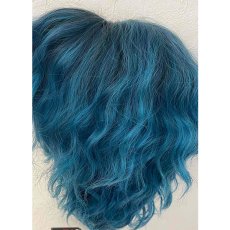 画像7: 韓国風波巻きツイスパウルフショート【blue】 (7)