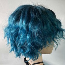 画像3: 韓国風波巻きツイスパウルフショート【blue】 (3)