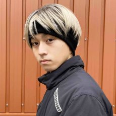 画像2: シースルーマッシュショート【根元黒mix×gold】 (2)
