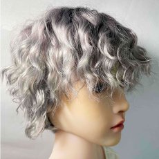 画像2: 韓国風波巻きツイスパウルフショート【gray】 (2)