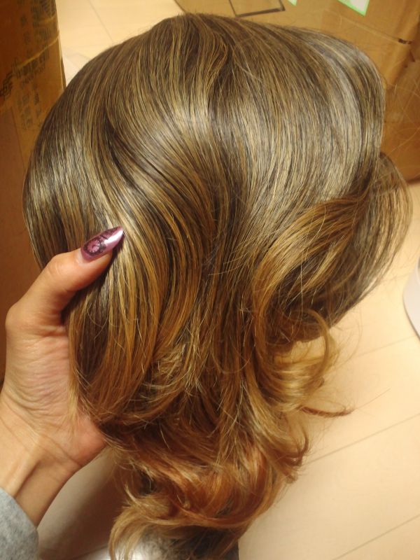 廃盤完売商品 ネオカジュアルショートボブ ナチュラルグラデ毛先オレンジ 耐熱 ショートウィッグ ボブウィッグ ふかし加工ウィッグ 吉田怜香風 レイチェル風 グラデカラー Ungrid系 アングリット系 セレブ系 Sugar Cranz