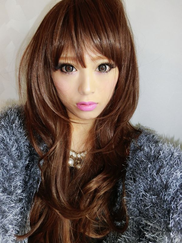 廃盤完売商品 エアリーストレートゆるカールロング マロンブラウン 耐熱 ロングウィッグ カールウィッグ モード系 ガーリー系 小顔効果 Sugar Cranz