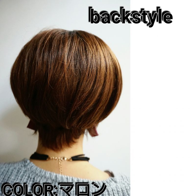 廃盤完売商品 ふかし加工 前下がりクラシカルモードショート 根元黒染めアッシュブラウンmix Sugar Cranz