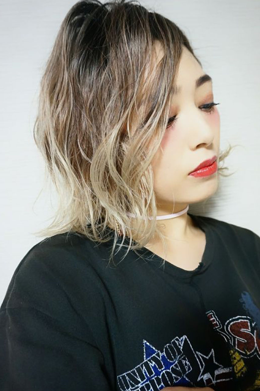 外国人風エアリーなウェーブボブがwigで叶う Sugarcranzのwigは可愛いカラーグラデーションも豊富