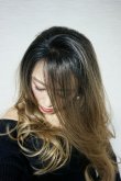 画像26: 《GWsale》front lace wig☆ジェンダーレスウェーブロング【根元黒染め×シナモンベージュグラデ】 (26)