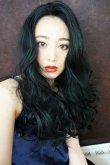 画像10: front lace wig☆マーメイドウェーブロング【ブラック】 (10)