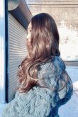 画像4: front lace wig☆ジェンダーレスウェーブロング【ナチュラルチェリーブラック】 (4)
