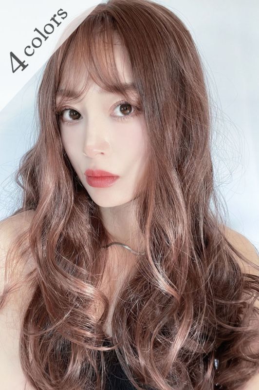 シュガークランツウィッグfront lace wig☆エアリーバングCカールロブ